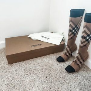 Burberry Dolman Check Tall Stiletto Boots - 8.5US